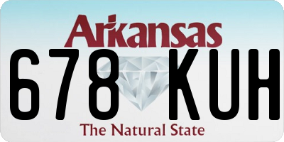 AR license plate 678KUH