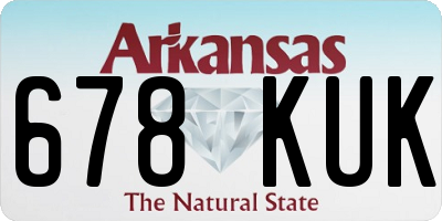 AR license plate 678KUK