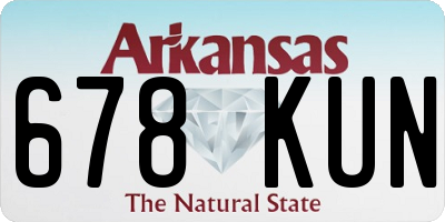 AR license plate 678KUN