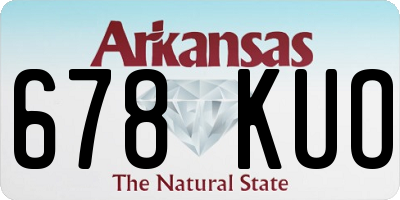 AR license plate 678KUO