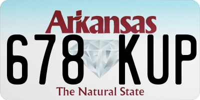AR license plate 678KUP