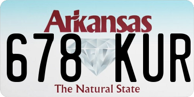 AR license plate 678KUR
