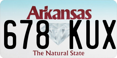 AR license plate 678KUX