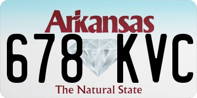 AR license plate 678KVC