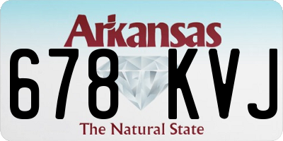 AR license plate 678KVJ