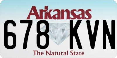 AR license plate 678KVN
