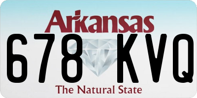 AR license plate 678KVQ