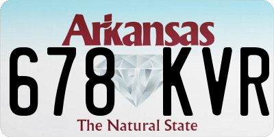 AR license plate 678KVR