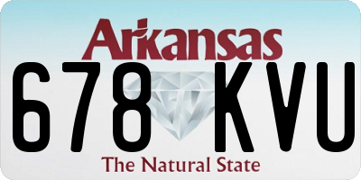 AR license plate 678KVU