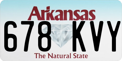 AR license plate 678KVY