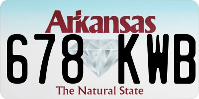 AR license plate 678KWB