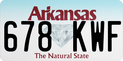 AR license plate 678KWF