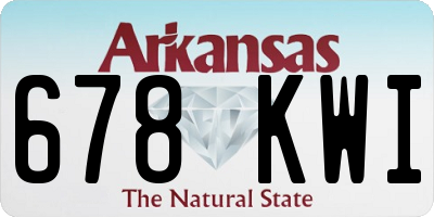 AR license plate 678KWI