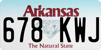 AR license plate 678KWJ
