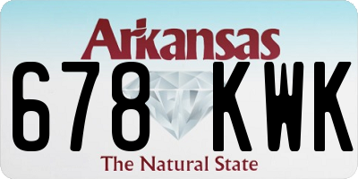 AR license plate 678KWK