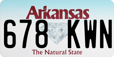 AR license plate 678KWN
