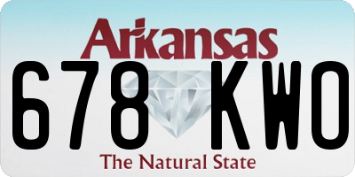 AR license plate 678KWO
