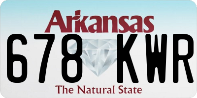 AR license plate 678KWR