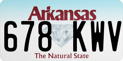 AR license plate 678KWV