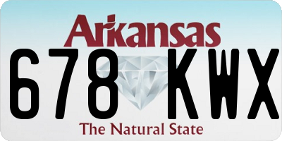 AR license plate 678KWX