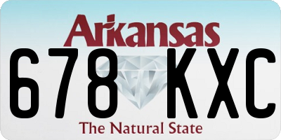 AR license plate 678KXC