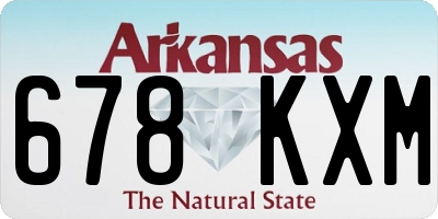AR license plate 678KXM