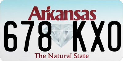 AR license plate 678KXO