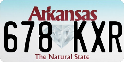 AR license plate 678KXR