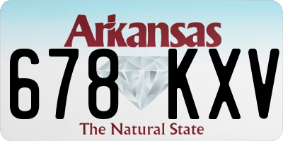 AR license plate 678KXV