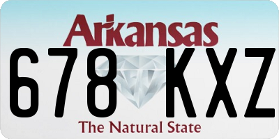 AR license plate 678KXZ