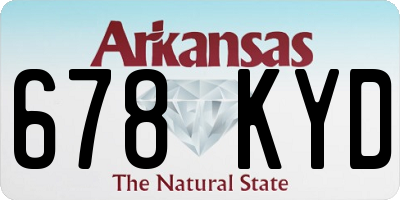 AR license plate 678KYD