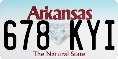 AR license plate 678KYI