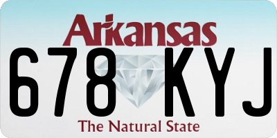 AR license plate 678KYJ