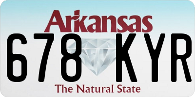 AR license plate 678KYR