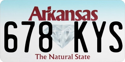 AR license plate 678KYS