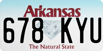AR license plate 678KYU