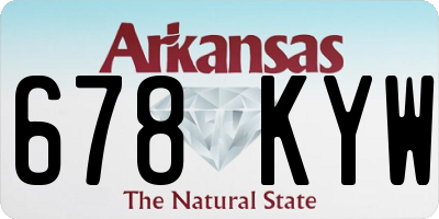 AR license plate 678KYW