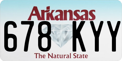AR license plate 678KYY
