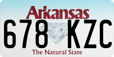 AR license plate 678KZC