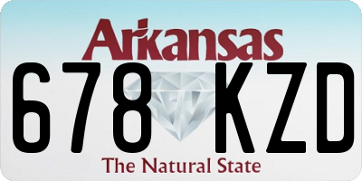 AR license plate 678KZD