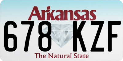 AR license plate 678KZF