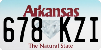 AR license plate 678KZI