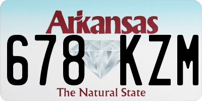 AR license plate 678KZM