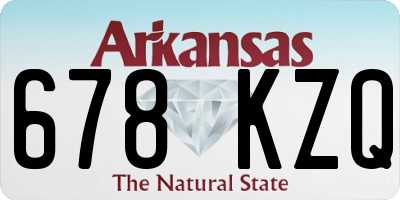 AR license plate 678KZQ