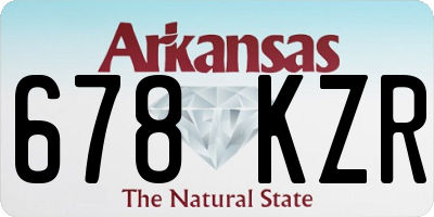 AR license plate 678KZR