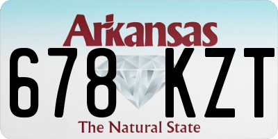 AR license plate 678KZT