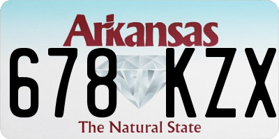 AR license plate 678KZX