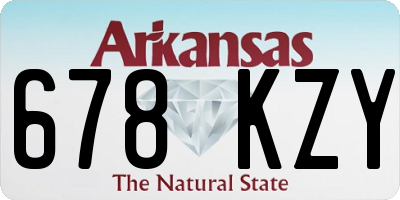 AR license plate 678KZY