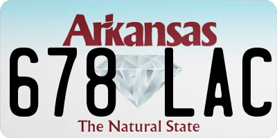 AR license plate 678LAC