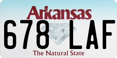 AR license plate 678LAF
